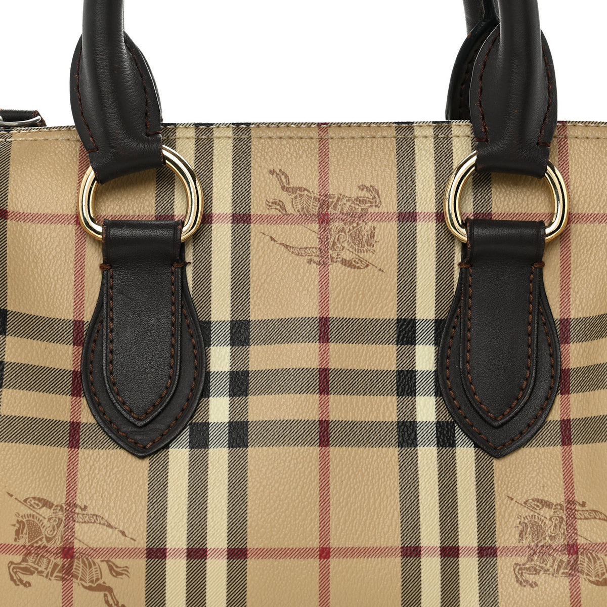 Burberry Haymarket Check Small Chester Bowling Bag Chocolate 14 of 29