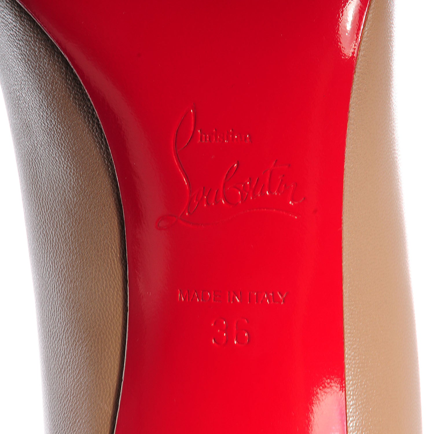 Christian Louboutin Kid Apostrophy 70 Pumps 36 Dune 5 of 6