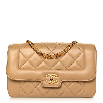 Chanel Lambskin Quilted Small Single Flap Beige 1 of 12