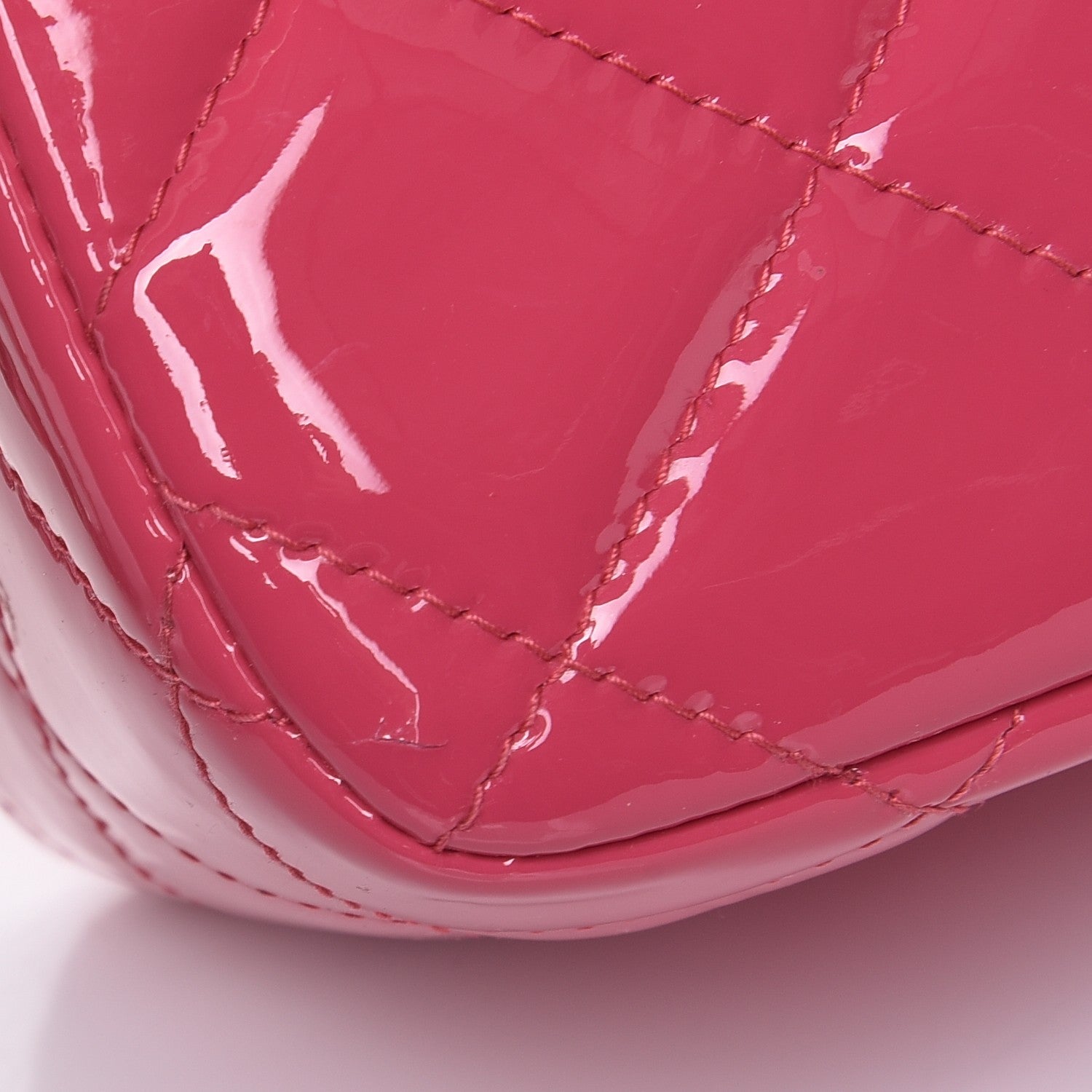 Chanel Patent Quilted Jumbo Double Flap Pink 9 of 10