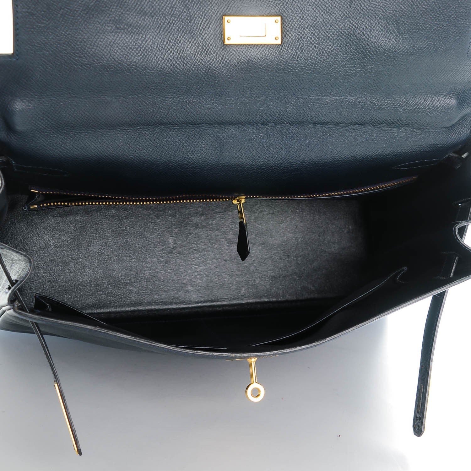 Hermes Courchevel Kelly Retourne 35 Bleu Marine 7 of 27