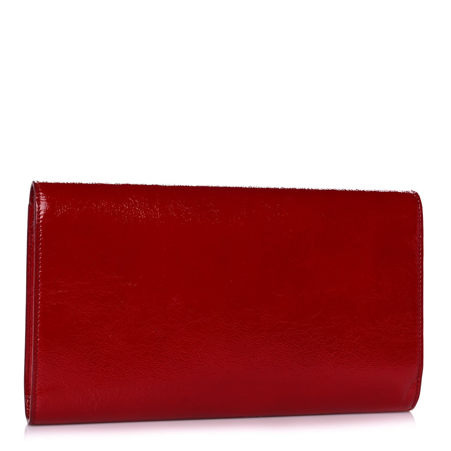 Textured Patent Monogram Large Belle De Jour Clutch Red