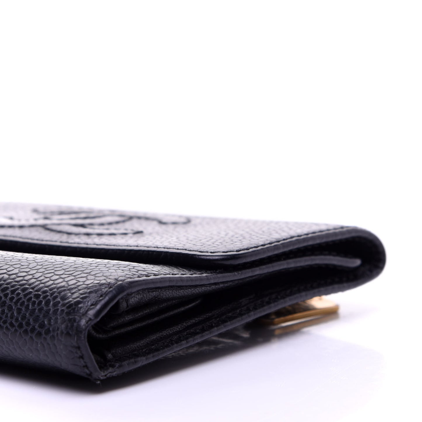 Caviar Timeless CC Compact French Wallet Black