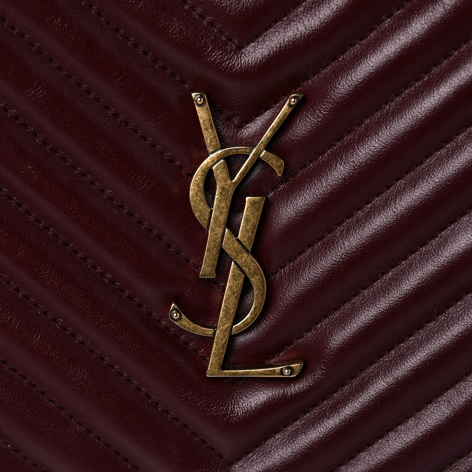 Saint Laurent Calfskin Matelasse Monogram Lou Camera Bag Dark Legion Red 10 of 10