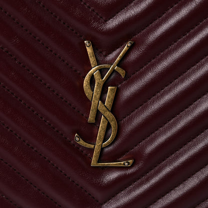 Saint Laurent Calfskin Matelasse Monogram Lou Camera Bag Dark Legion Red 10 of 10