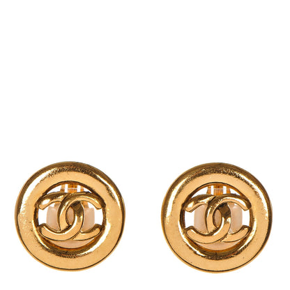 Chanel CC Clip On Earrings Gold 1 of 5