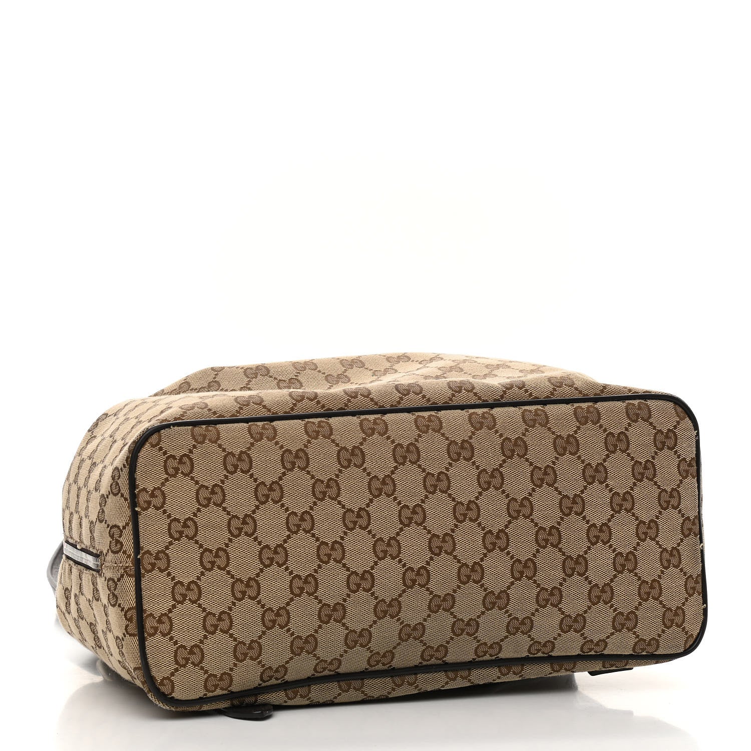 Gucci Monogram Dollar Calfskin O Drawstring Backpack Beige Ebony Testa di Moro Dark Chocolate 4 of 11