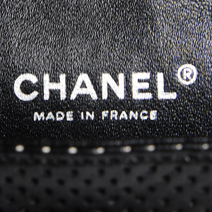 Chanel Lambskin Perforated Medium Double Flap Black 6 of 9