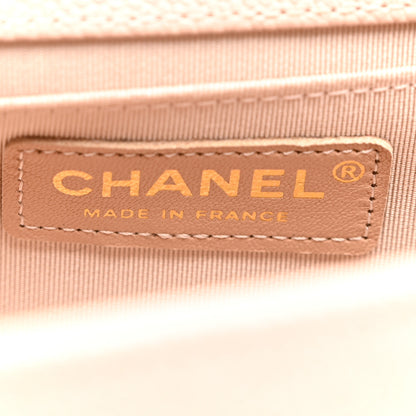 Chanel Caviar Chevron Quilted Medium Boy Flap Light Pink 6 of 10