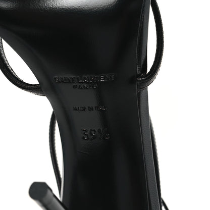 Saint Laurent Patent Cassandra 100 Ankle Strap Sandals 39.5 Black 7 of 10