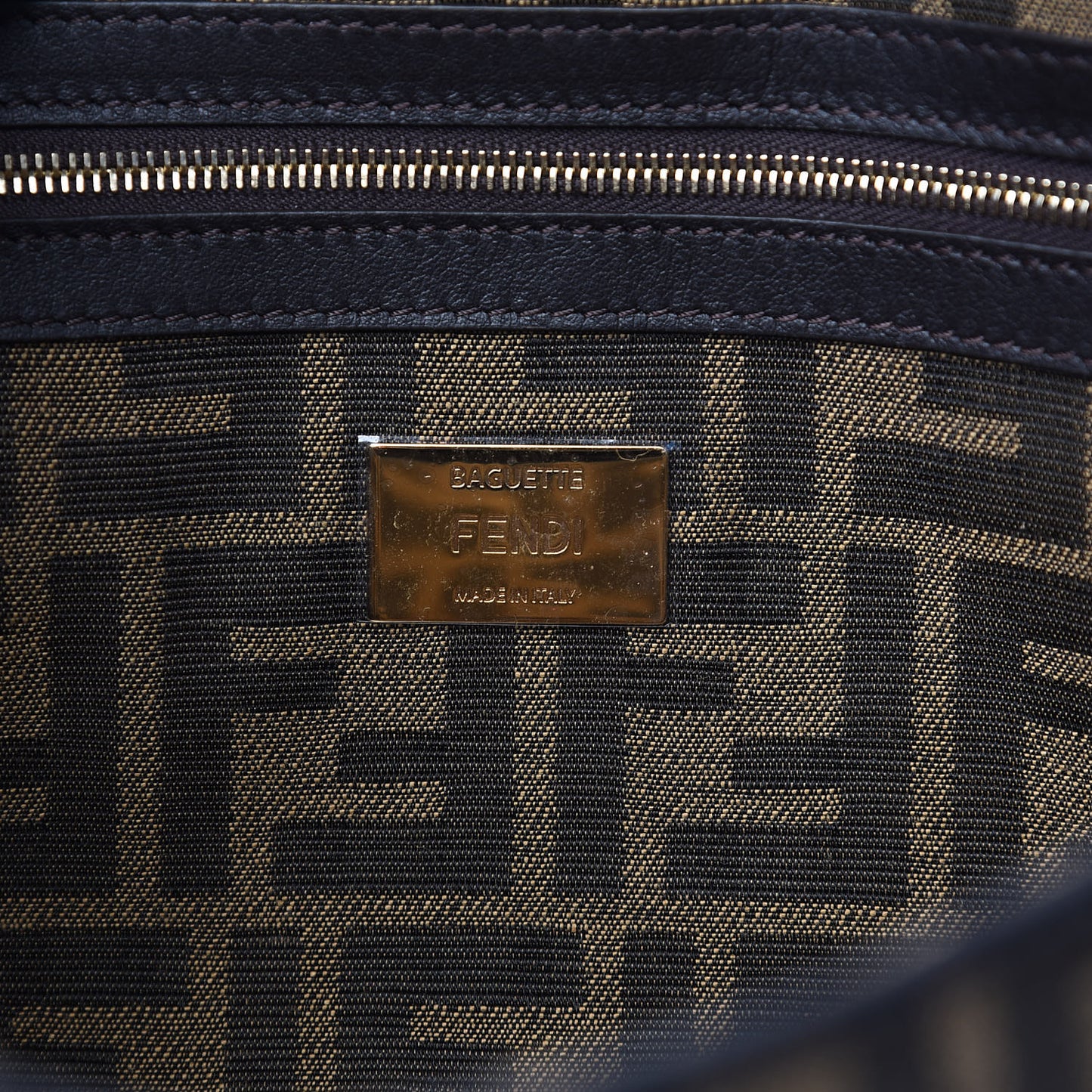 Fabric Jacquard FF 1974 Medium Baguette Tobacco Moro Black