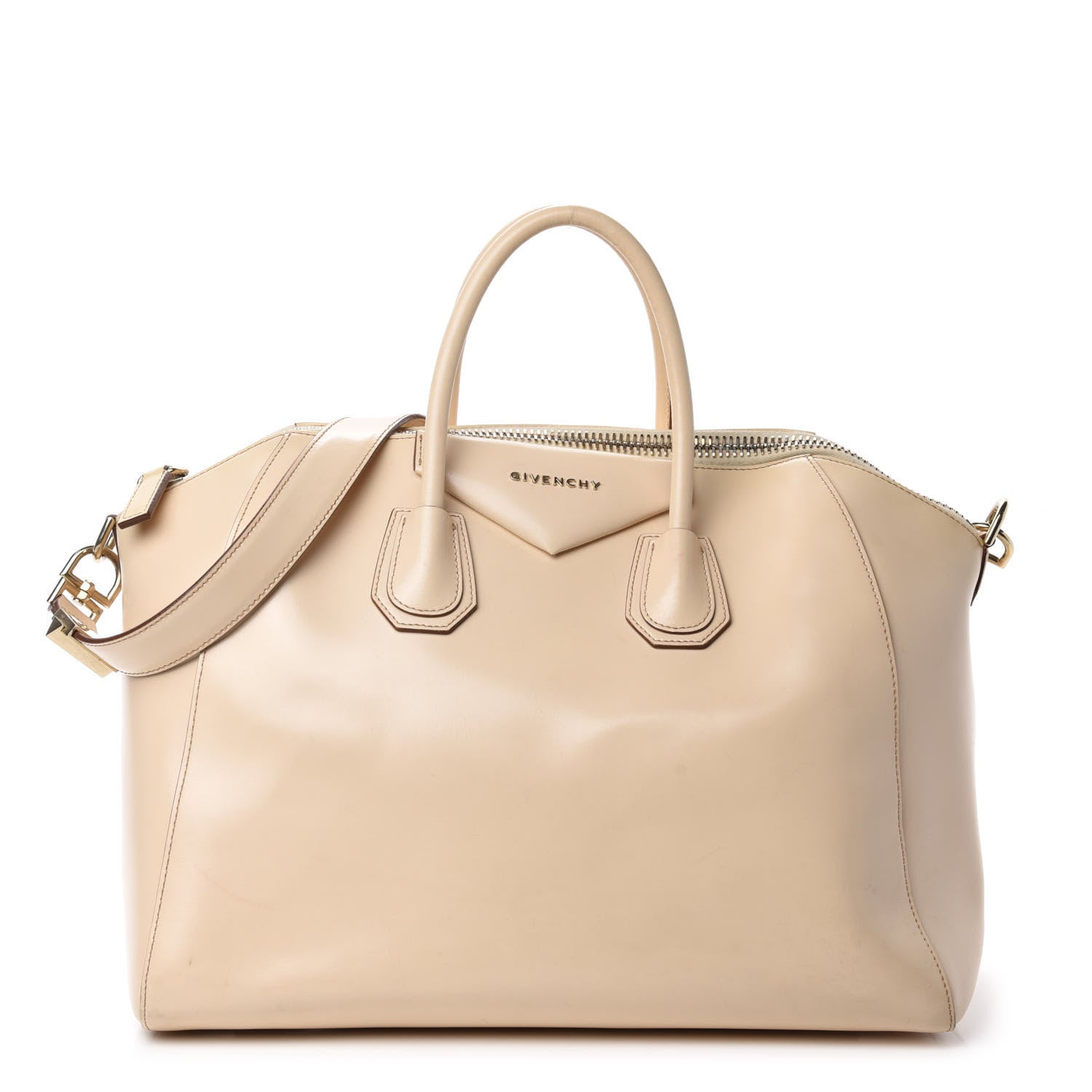 Givenchy Shiny Lord Calfskin Large Antigona Beige 1 of 19