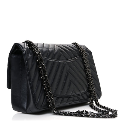 Chanel Aged Calfskin Chevron Quilted 2.55 Reissue 225 Flap So Black 3 of 11