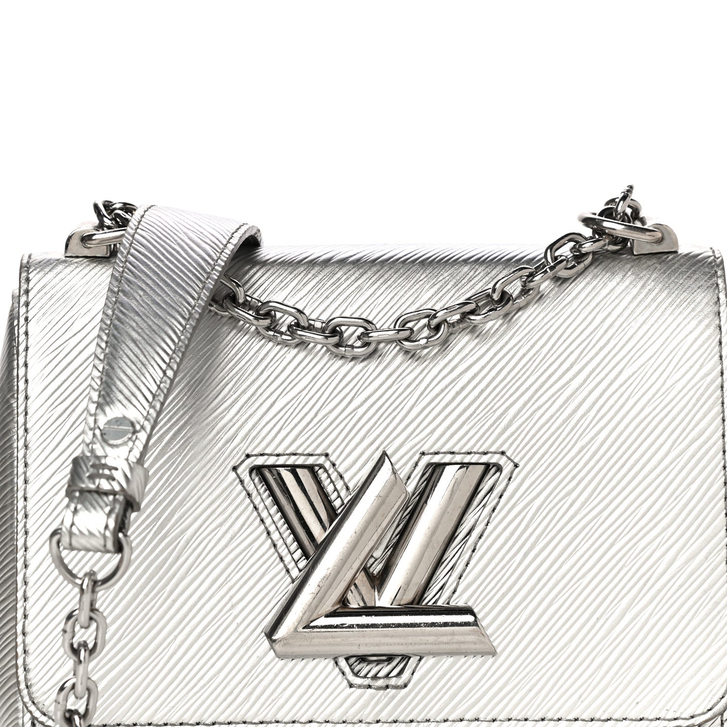 Epi Twist Shoulder Bag PM Argent