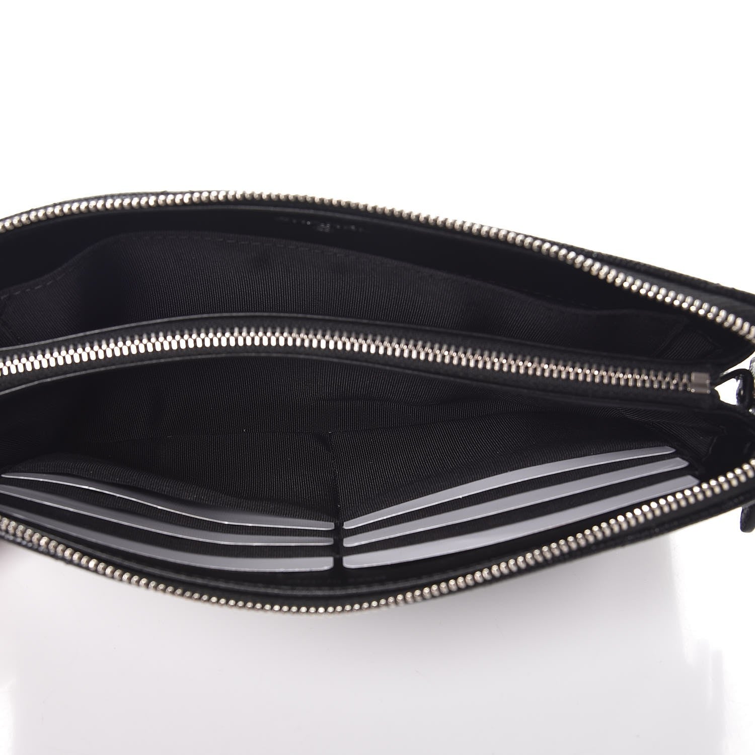 Chanel Iridescent Caviar Quilted Large Zipped Clutch Black 5 of 9