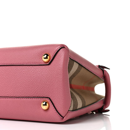 Burberry Grainy Calfskin House Check Small Banner Tote Mauve Pink 7 of 7