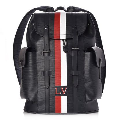 Louis Vuitton Epi Christopher Backpack Navy Stripes 1 of 7