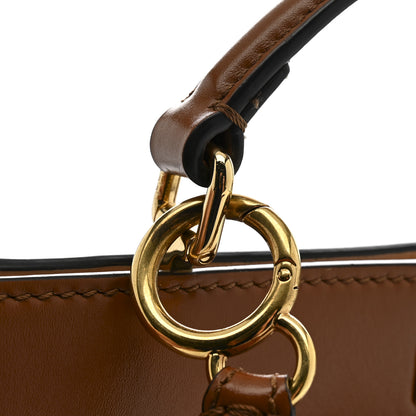 Fendi Vitello King Luxor Shiny Nappa Medium Peekaboo I SEE U East West Satchel Brandy Light Rose 14 of 20