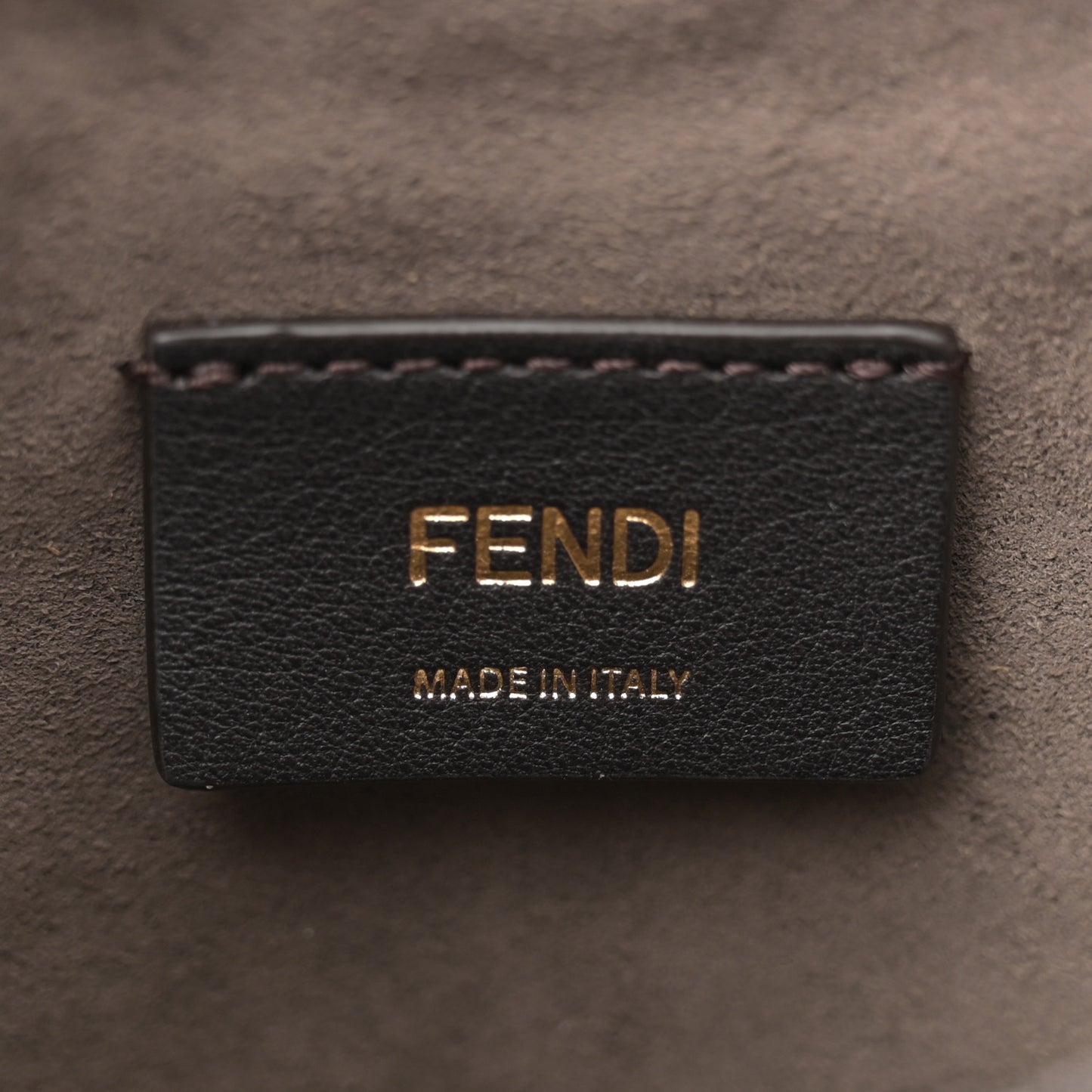 Vitello Liberty F is Fendi Bi-Color FF 1974 Embossed Mini Mon Tresor Bucket Bag Maya Black