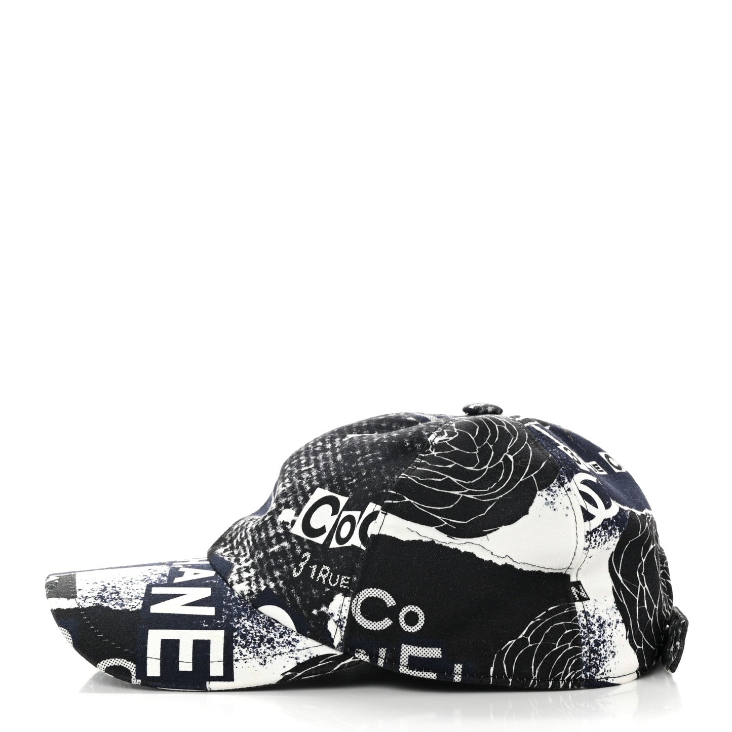 Cotton Coco Print Cap Hat Navy Black White