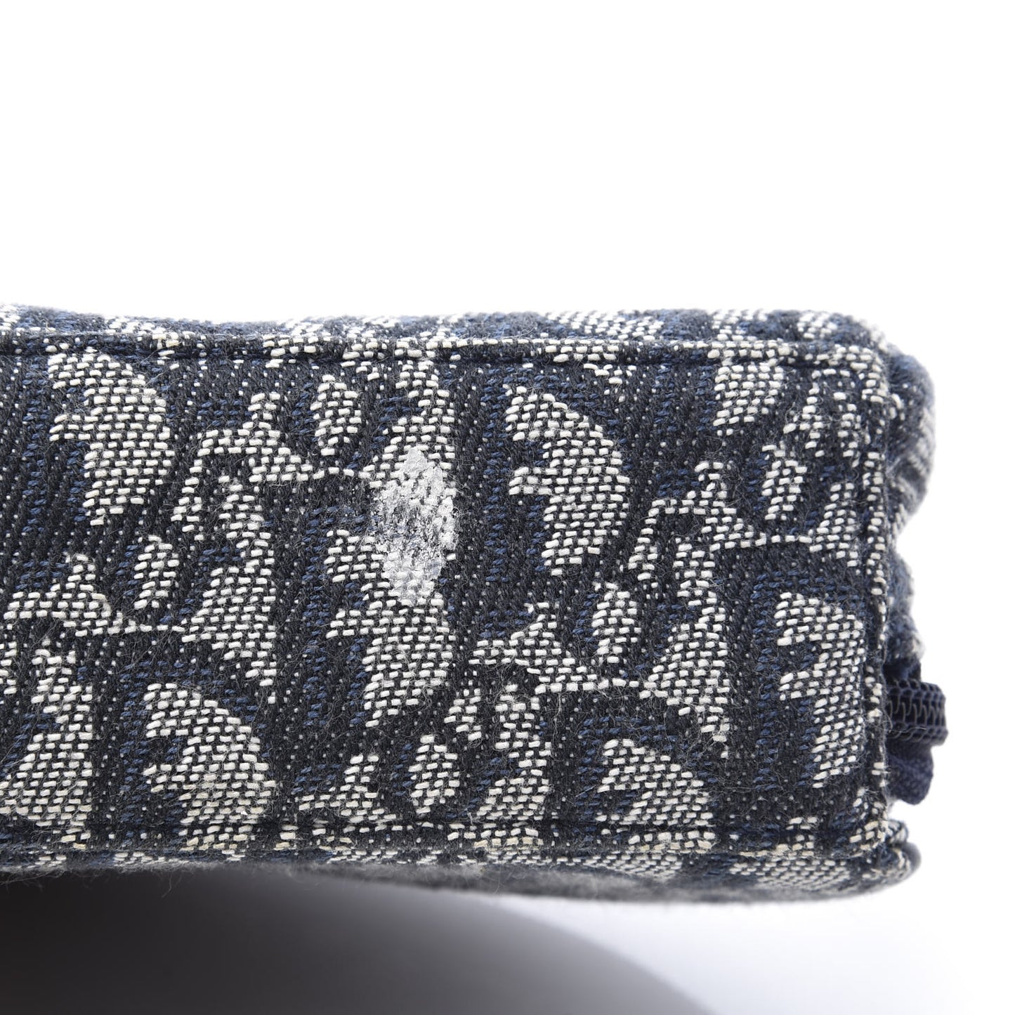 Monogram Mini Saddle Zip Pouch Navy Blue