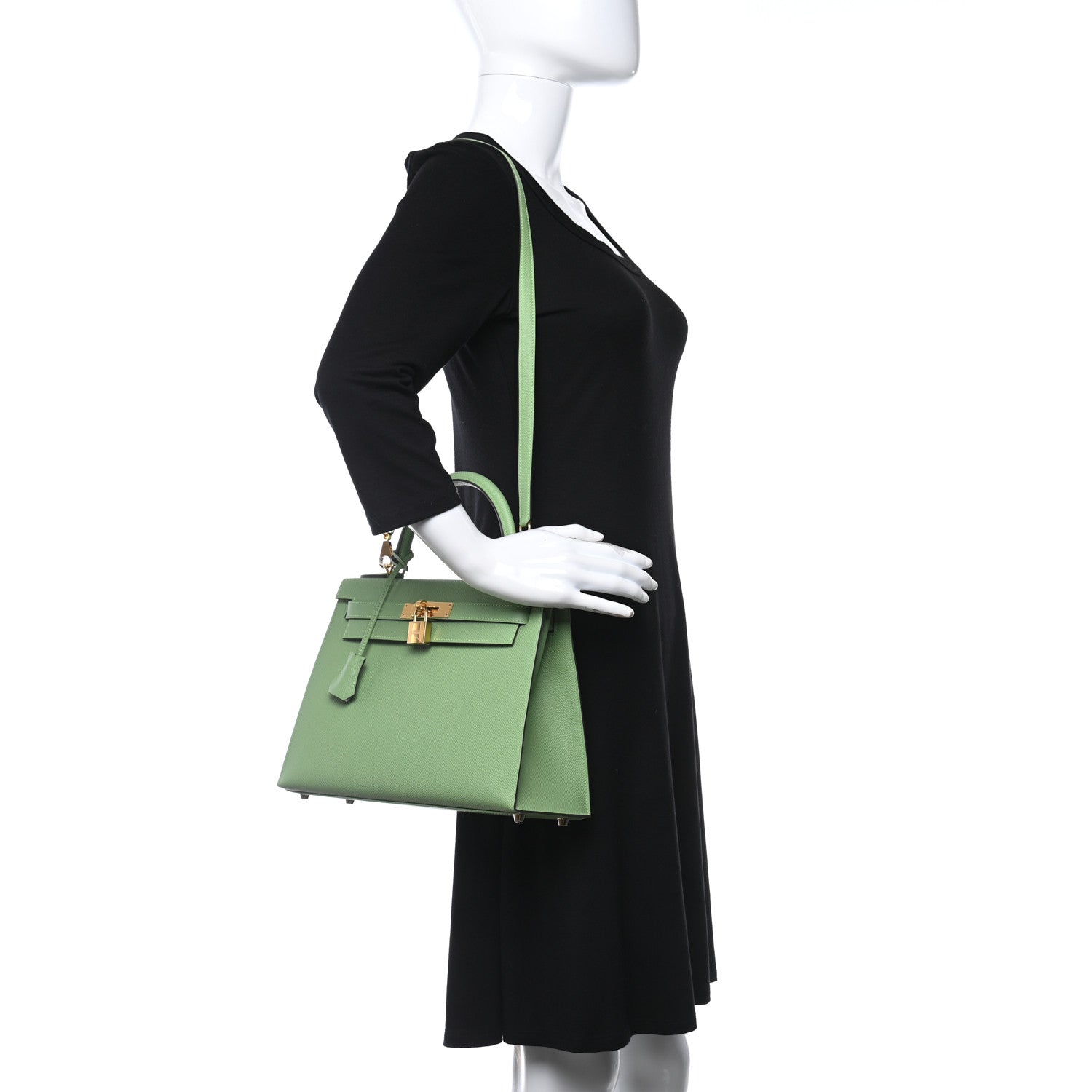 Hermes Epsom Kelly Sellier 28 Vert Criquet 2 of 11