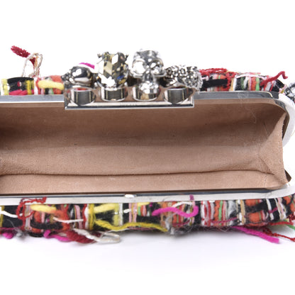 Alexander McQueen Tweed Wishing Tree Skull Knuckle Box Clutch Multicolor 5 of 10