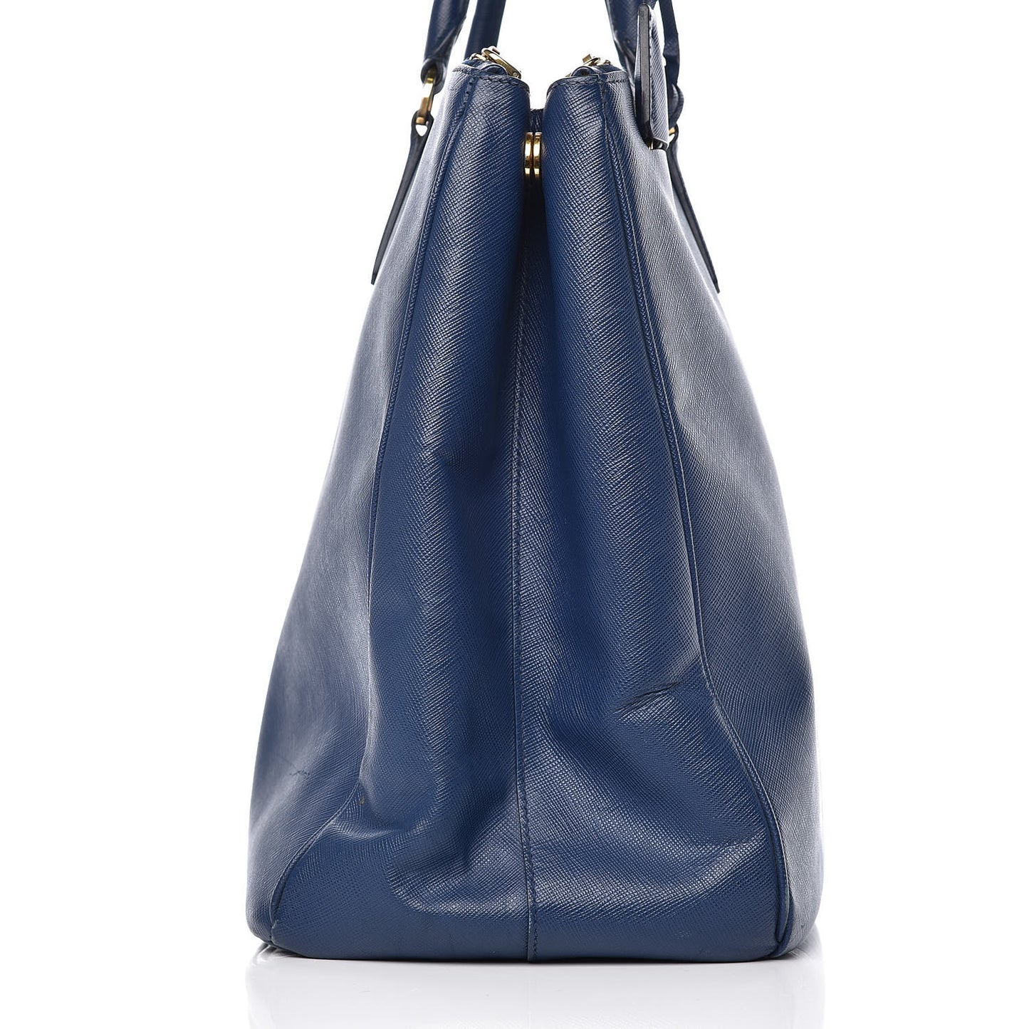 Saffiano Lux Extra Large Galleria Double Zip Tote Bluette