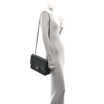 Chanel Caviar Quilted Jumbo Double Flap Black 2 of 10