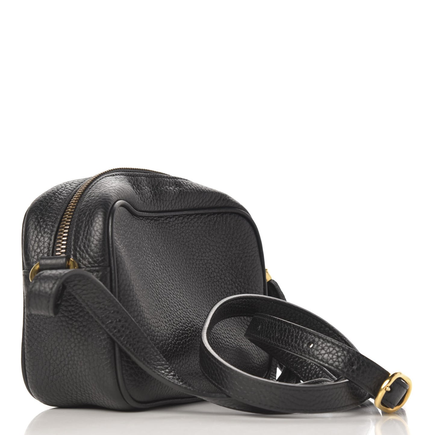 Pebbled Calfskin Mini Soho Disco Bag Black