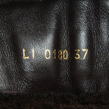 Louis Vuitton Calfskin Embossed Lamb Fur Polka Tall Boots 37 Brown 6 of 6