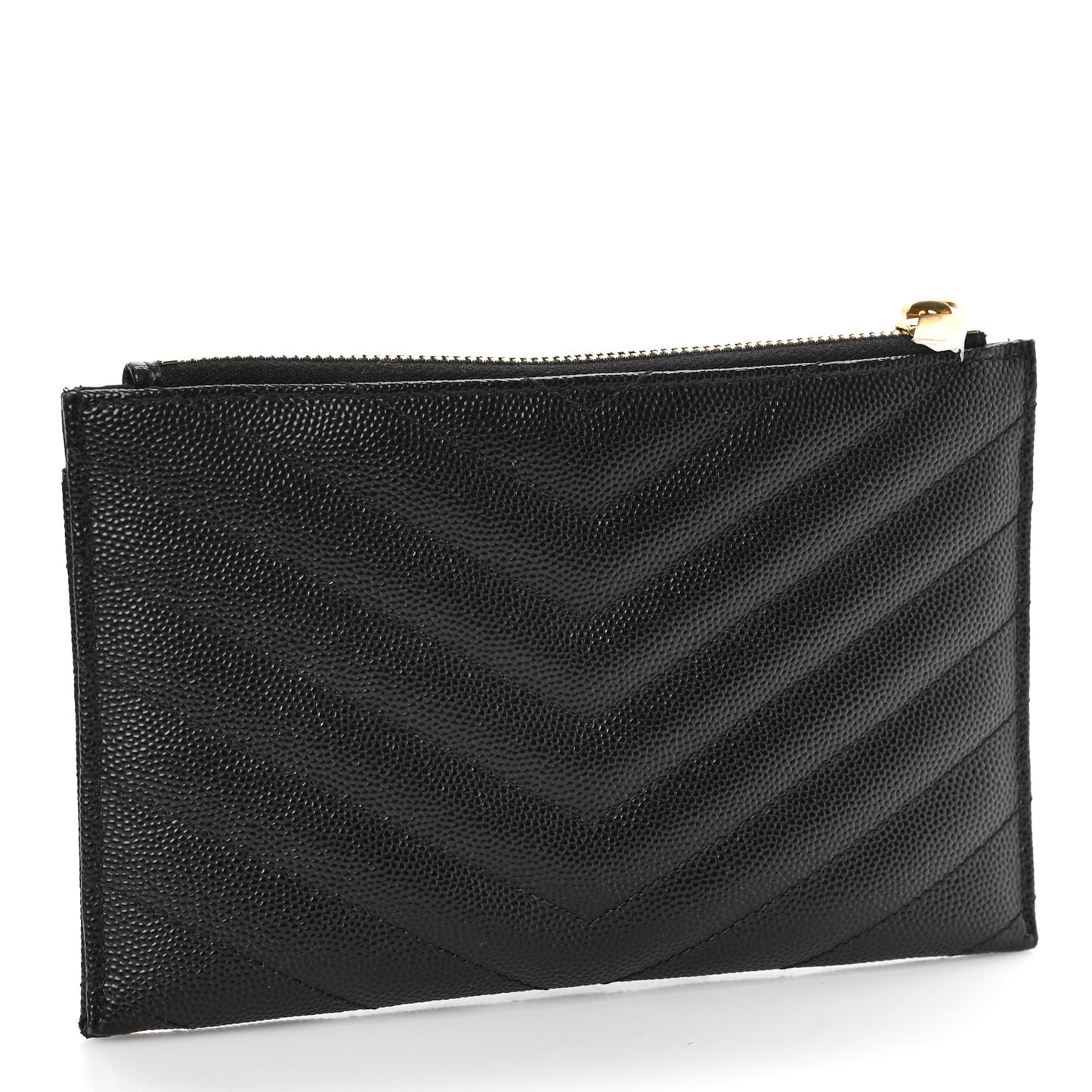 Grain De Poudre Chevron Monogram Bill Pouch Black