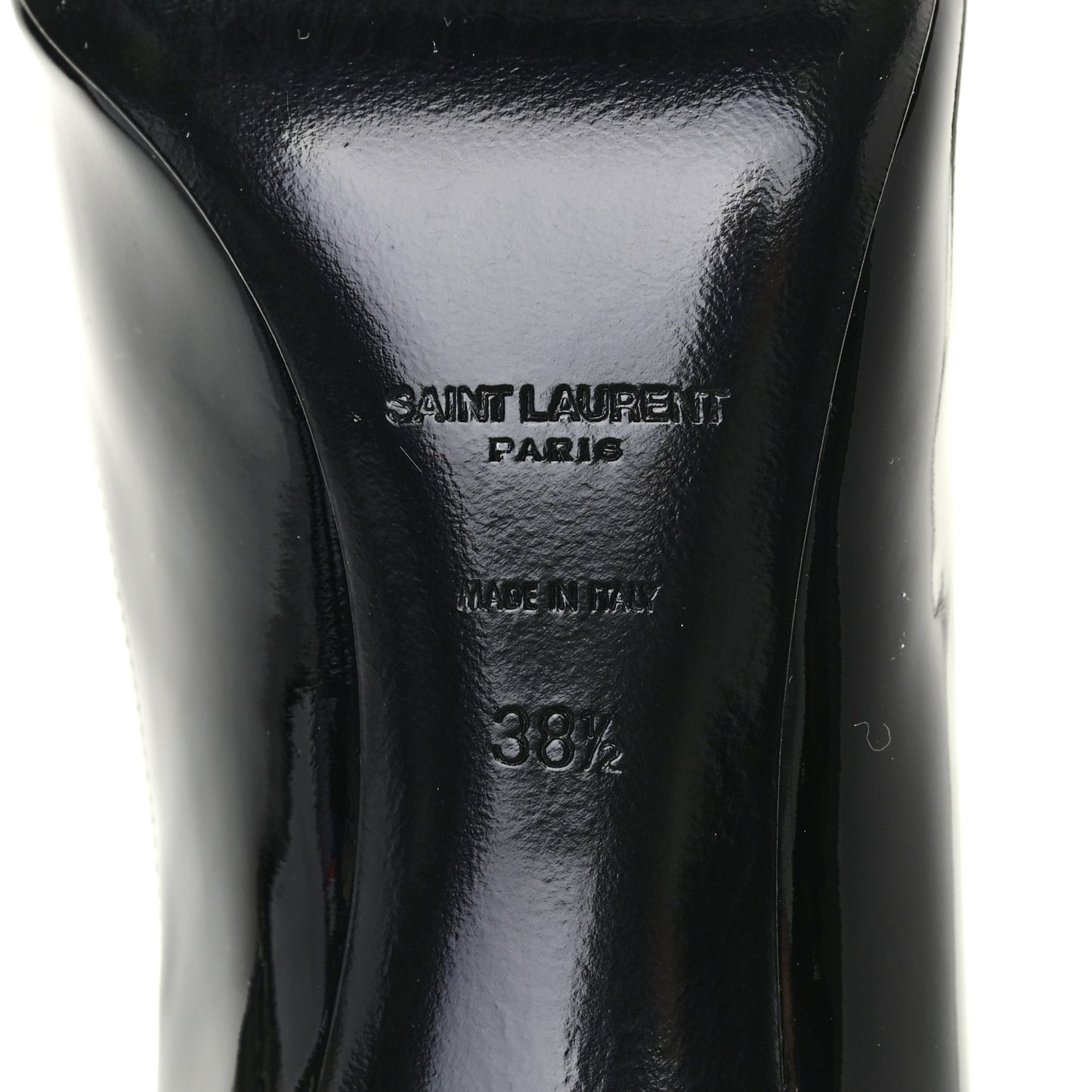 Patent Calfskin Zoe 85 Pumps 38.5 Black