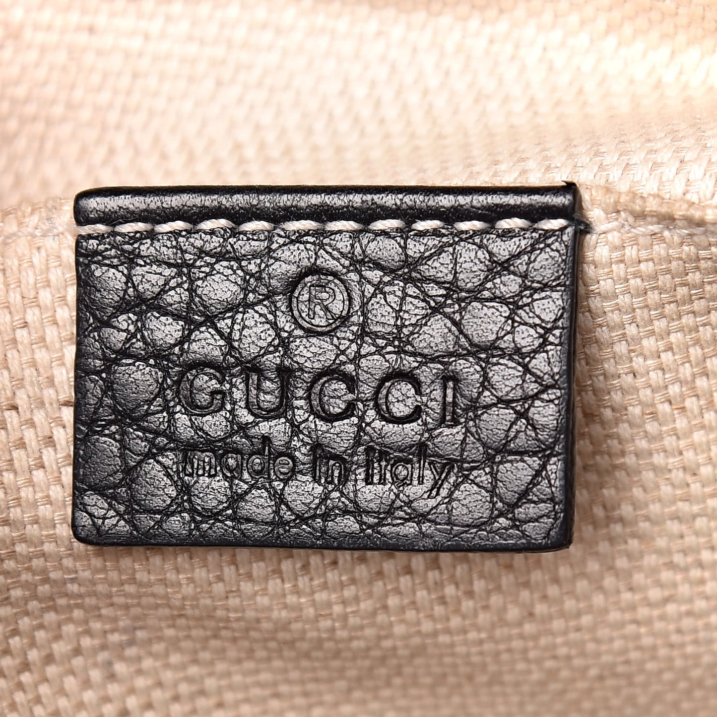 Pebbled Calfskin Small Soho Disco Bag Black