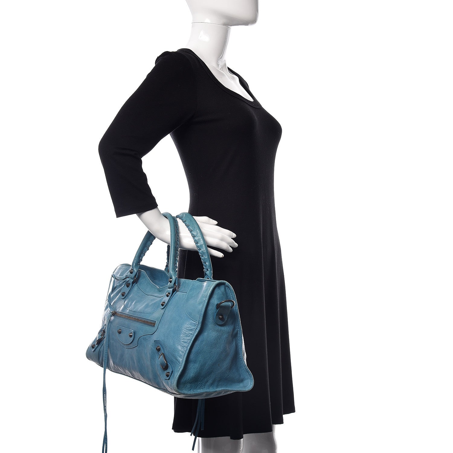 Balenciaga Agneau Classic Hardware Part Time Cyclade 2 of 21