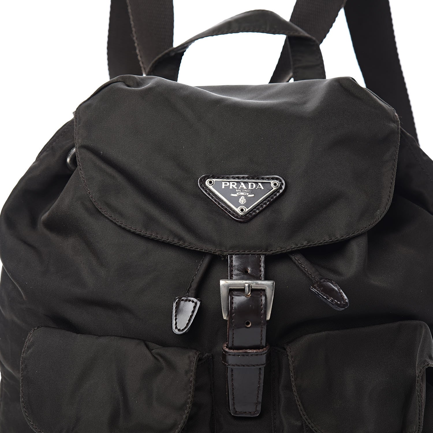 Prada Tessuto Nylon Vela Small Backpack Brown 10 of 10