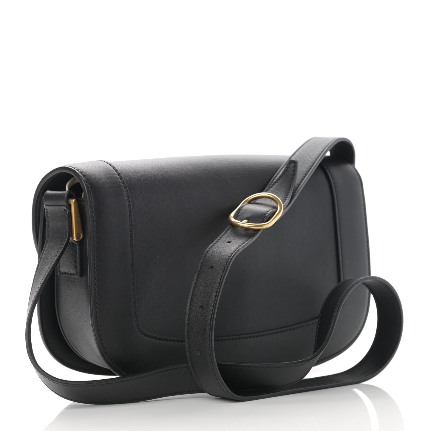 Smooth Calfskin Supervee Shoulder Bag Black