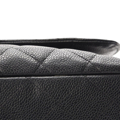 Chanel Caviar Quilted Jumbo Single Flap Black 18 of 19