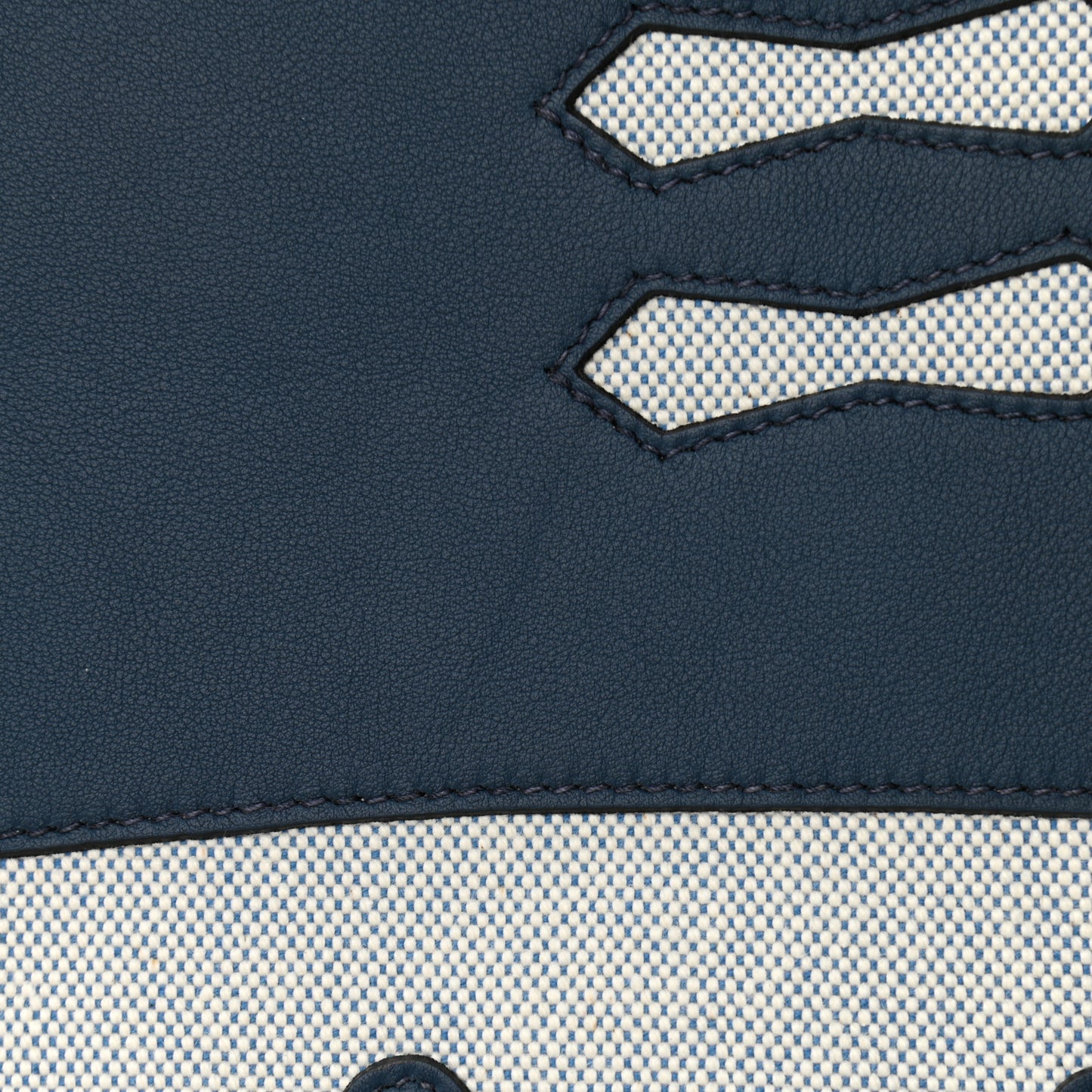 Swift Toile Petit H Decoupe Skeleton Tote GM Ecru Navy