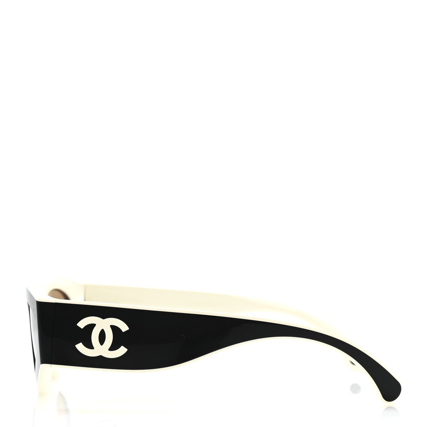 Chanel Acetate Cat Eye Sunglasses 6056 Black White 3 of 9
