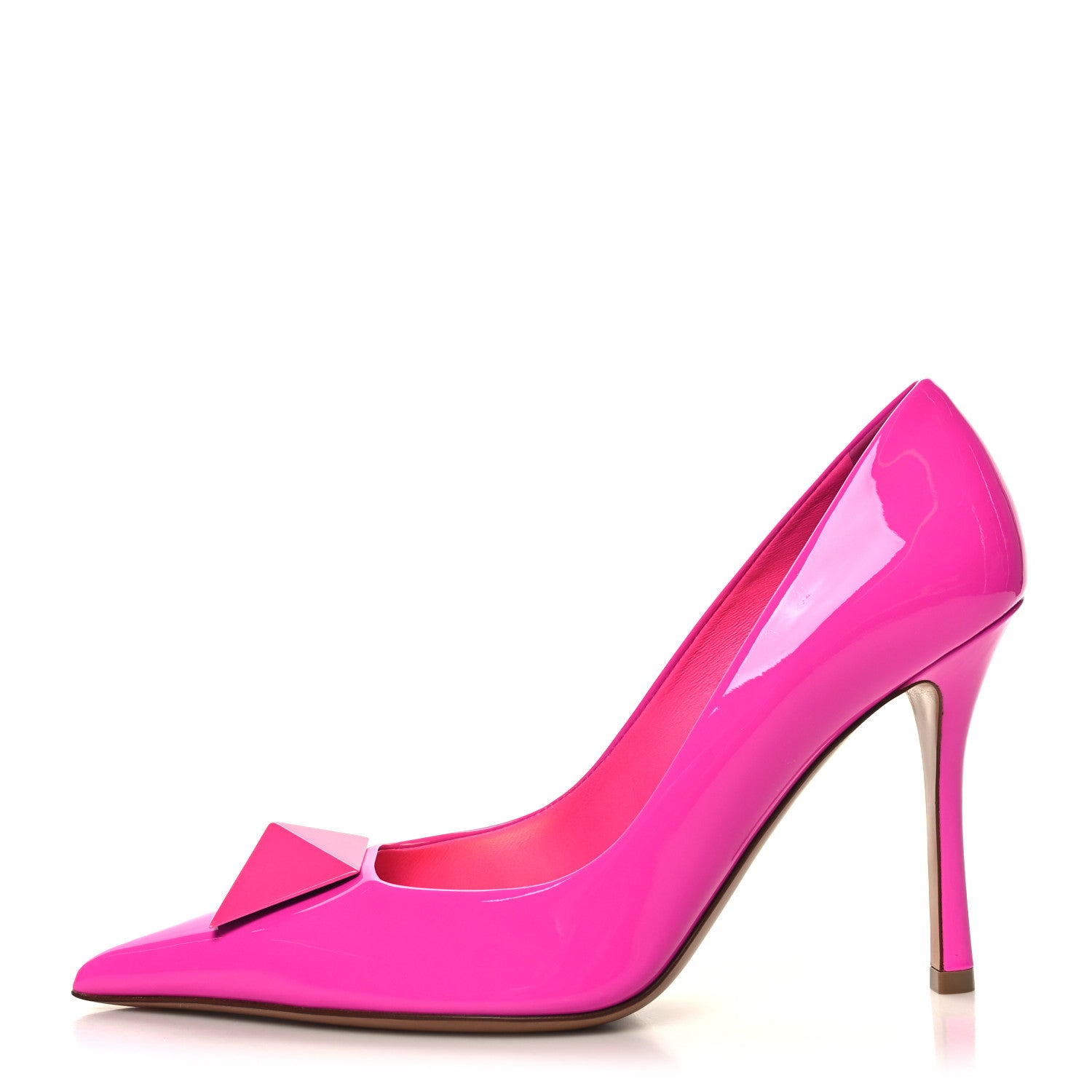 Valentino Garavani Patent Tonal One Stud 100mm Pumps 39 Pink PP 1 of 9