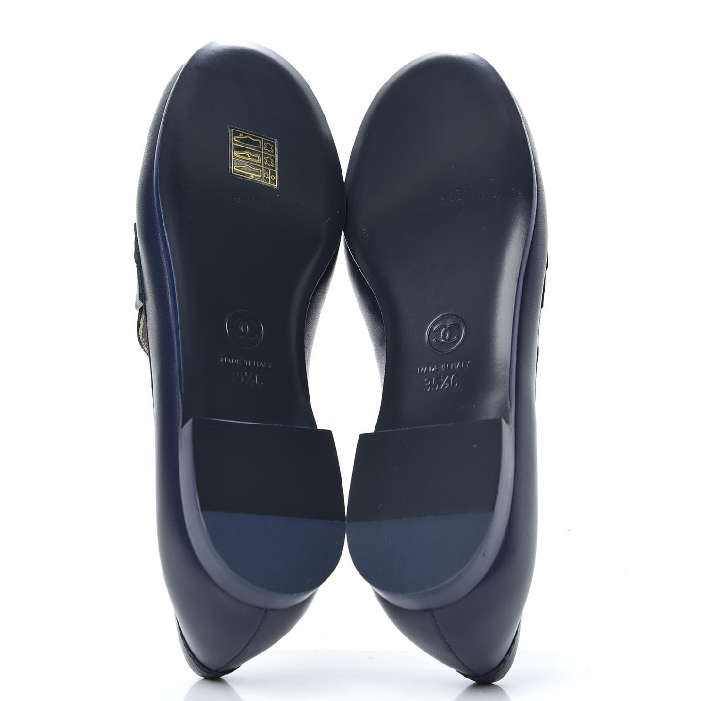 Lambskin CC Loafers 35.5 Navy