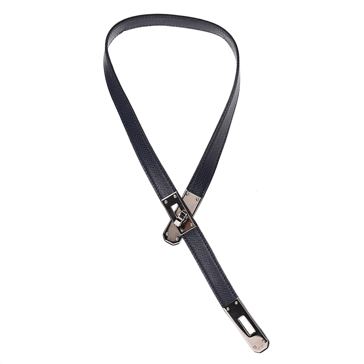 Hermes Epsom Kelly Necklace Bleu Obscur 1 of 5