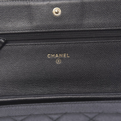 Chanel Caviar Quilted Boy Wallet On Chain WOC Black 6 of 14