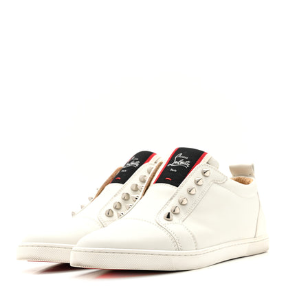 Christian Louboutin Calfskin Womens F.A.V Fique A Vontade Flat Sneakers 38 White 8 of 26