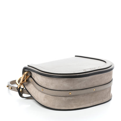 Chloe Calfskin Suede Medium Nile Bracelet Bag Motty Grey 4 of 9