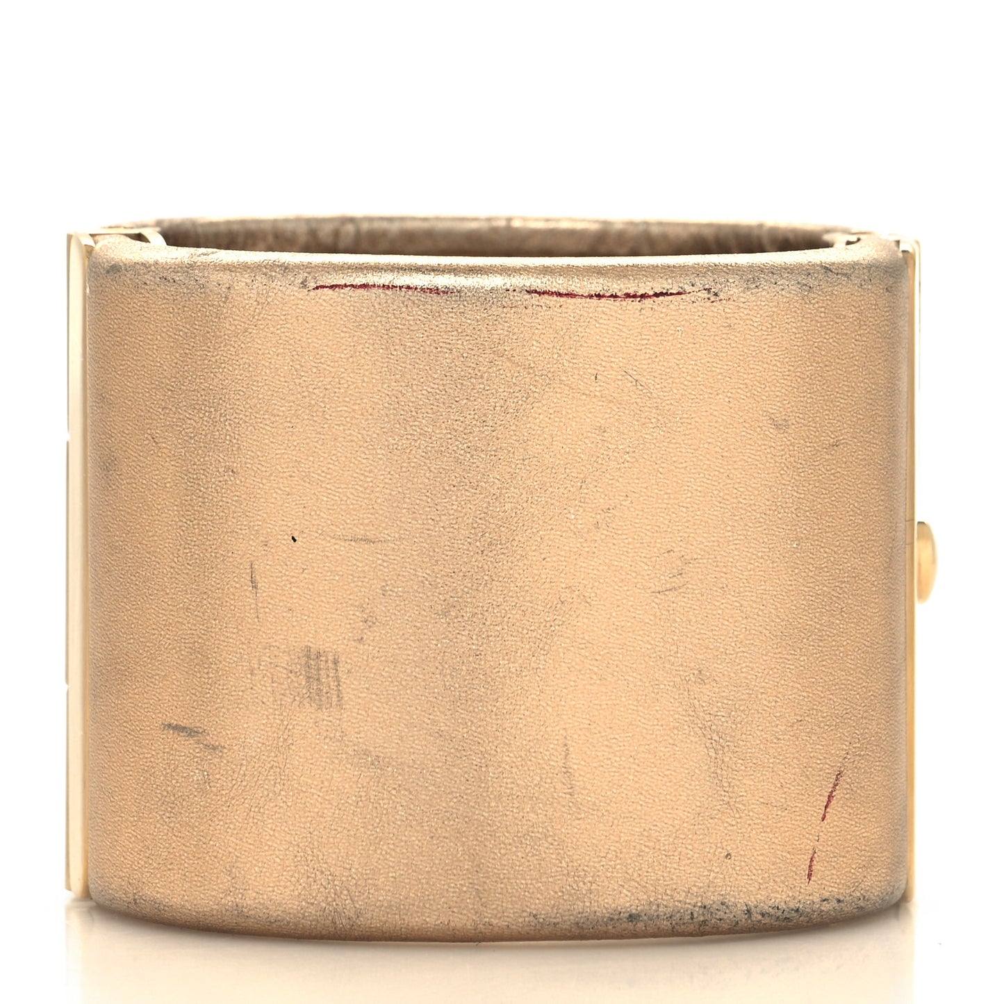 Metallic Lambskin CC Cuff Gold