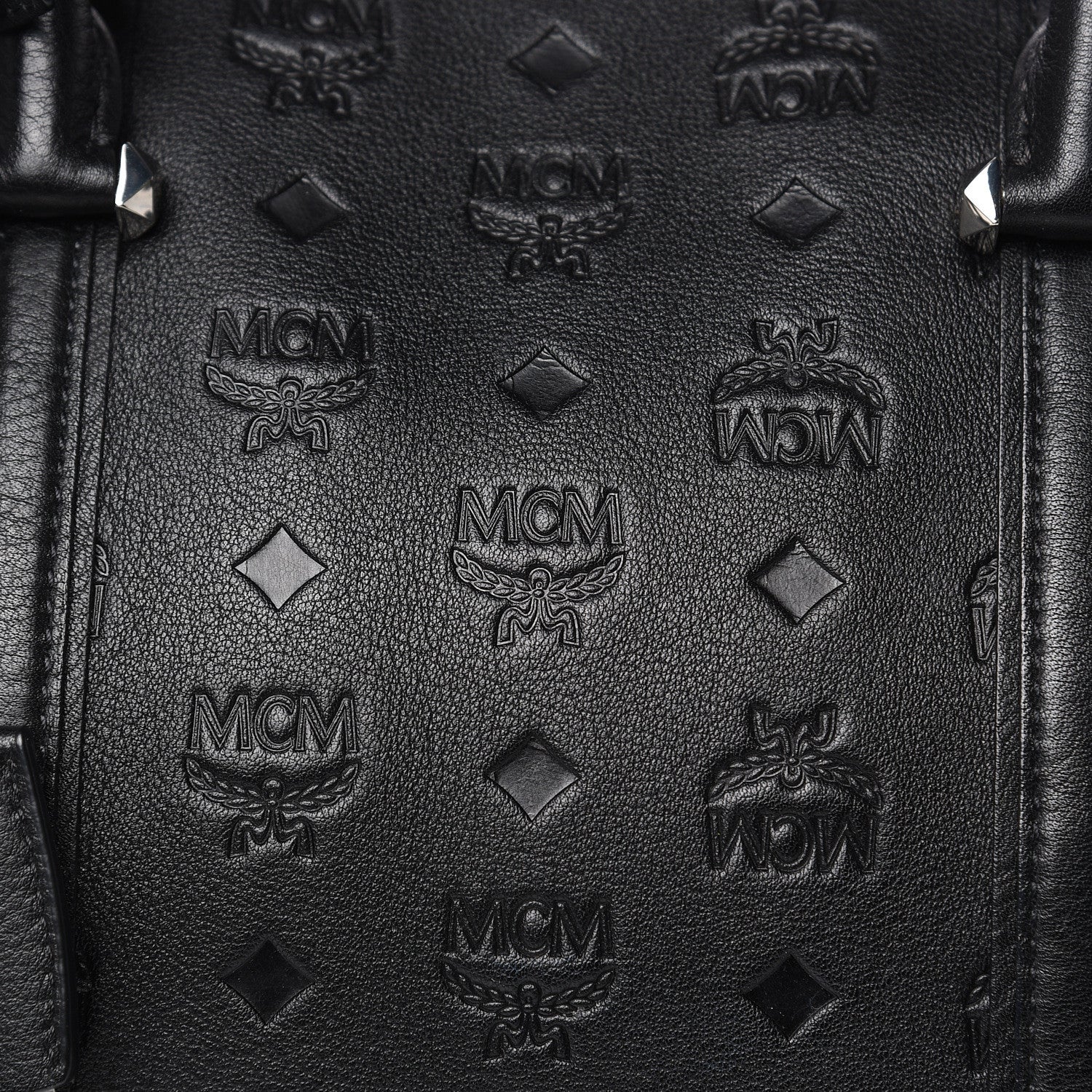MCM Visetos Medium Essential Boston Bag Black 11 of 11