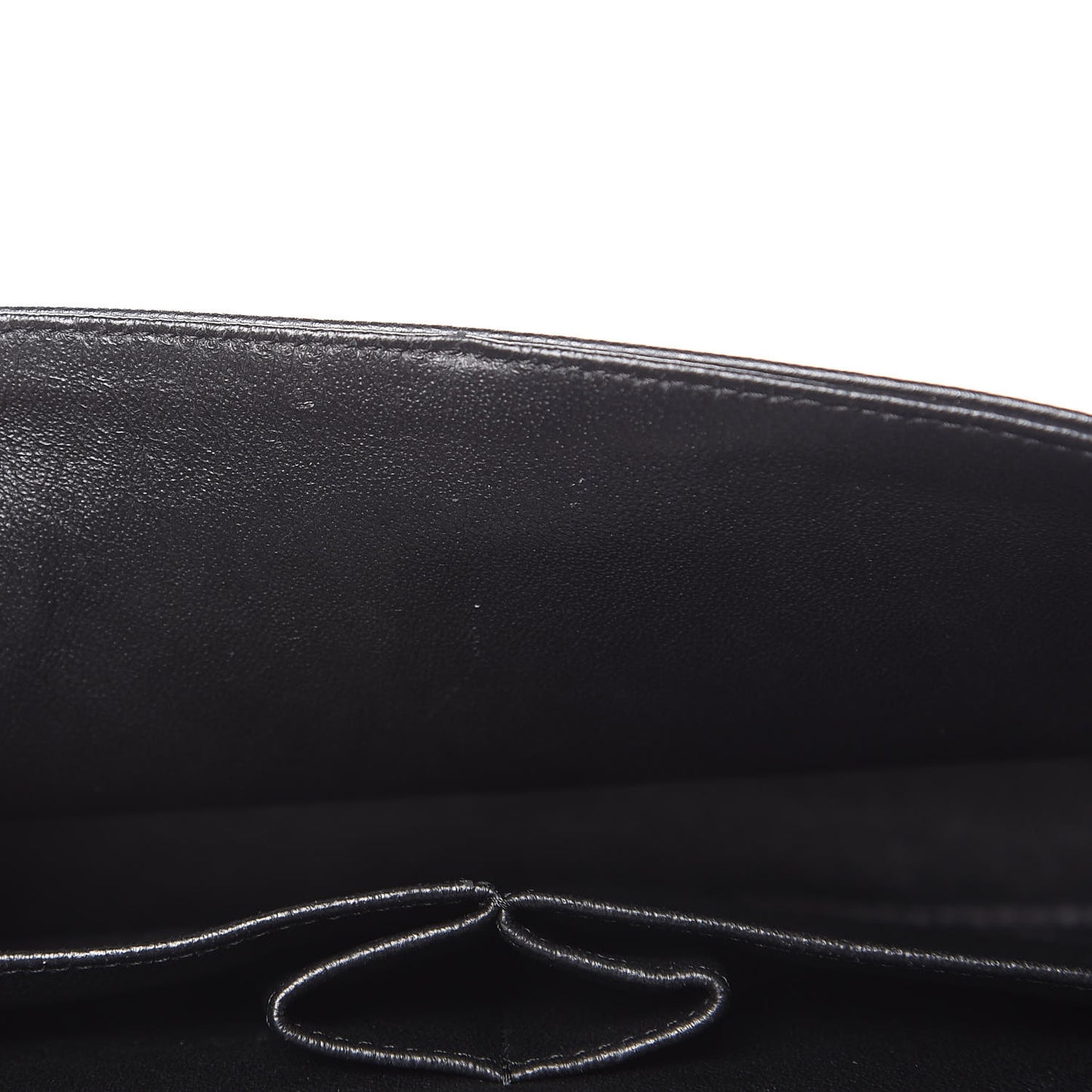 Caviar Chevron Quilted Medium Double Flap Black