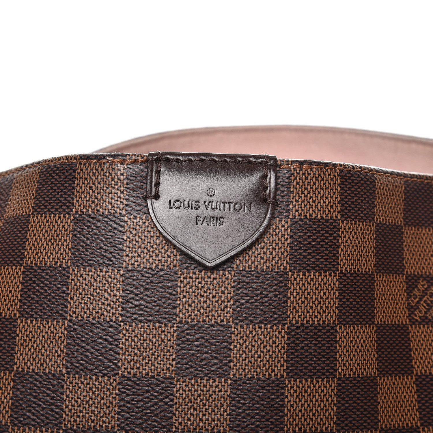 Louis Vuitton Damier Ebene Caissa Hobo Rose Ballerine 8 of 17